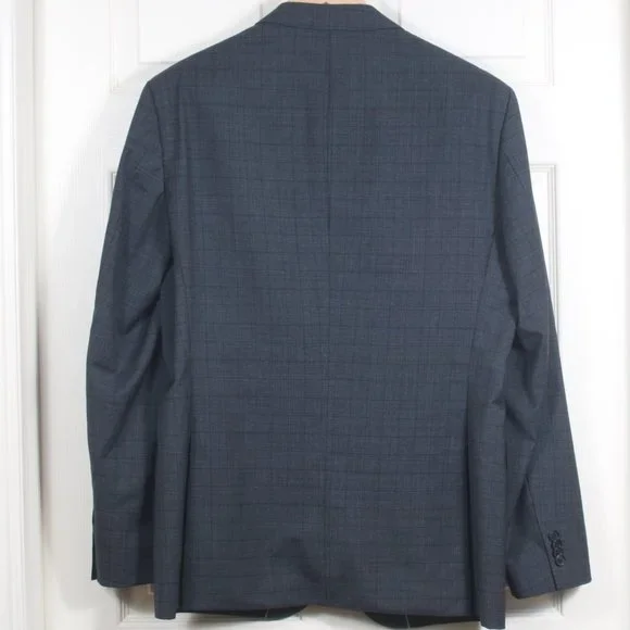 [SOLD] Hugo Boss 40R Modern Fit Wool Gray Check Single Breasted suit. - Picture 3 of 12